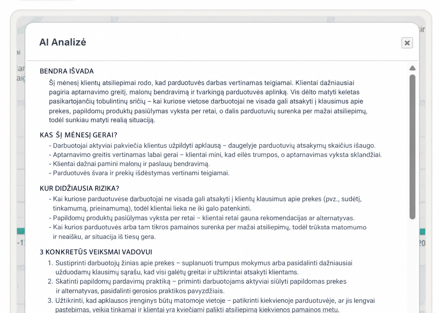 mOintellect DI analizės apžvalga su klientų išvadomis